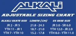 Alkali Revel Adjustable Youth Roller Hockey Skates -The Hockey Depot ALKALIADJUSTABLESIZINGCHART 01 1
