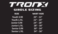 TronX Venom Senior Inline Hockey Girdles -The Hockey Depot TronXGIRDLESIZING 01 74995da8 bae4 41b4 87e2 7848569a9d4f