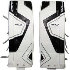 TronX MT2 Senior Hockey Goalie Leg Pads (White/Black)